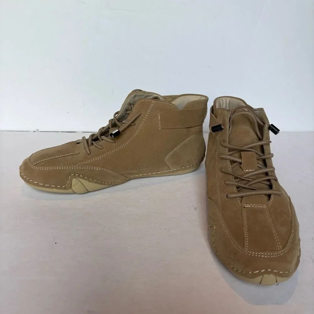 Ldeck Women's Austrailian Tan Suede High-Top Sneakers Lace Up Size 36 Look new!